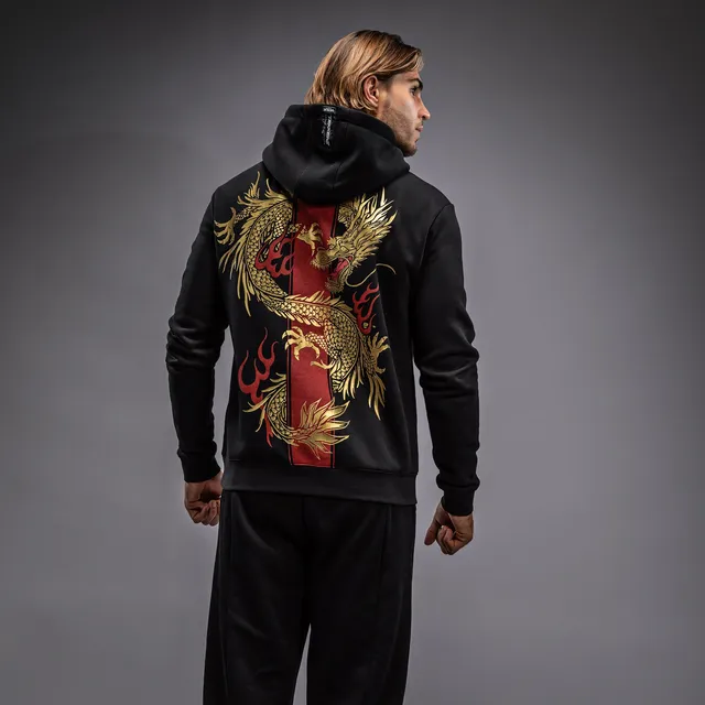 venum-x-tekken-8-marshall-law-hoodie-schwarz-rot-gold image 1