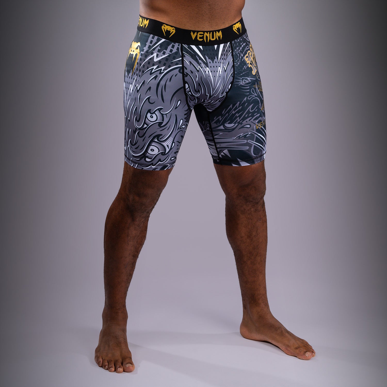 venum-wolf-atak-kompressionsshort-schwarz-grau image 2