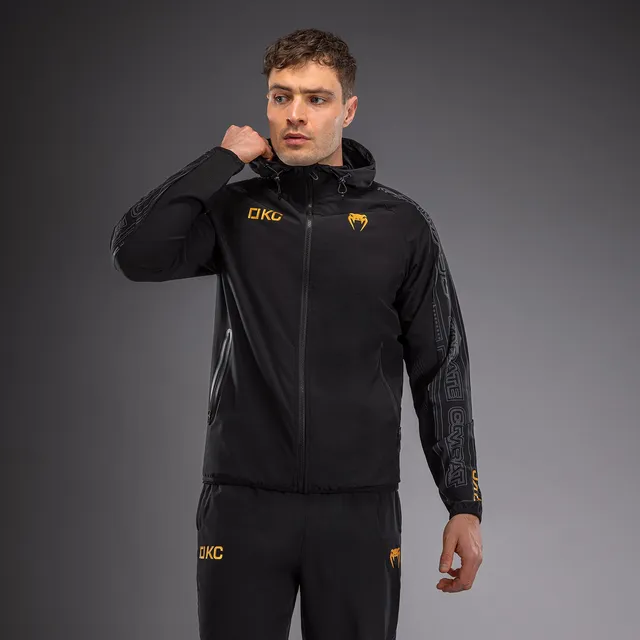 venum-karate-combat-trainingsjacke-herren-schwarz-grau image 1