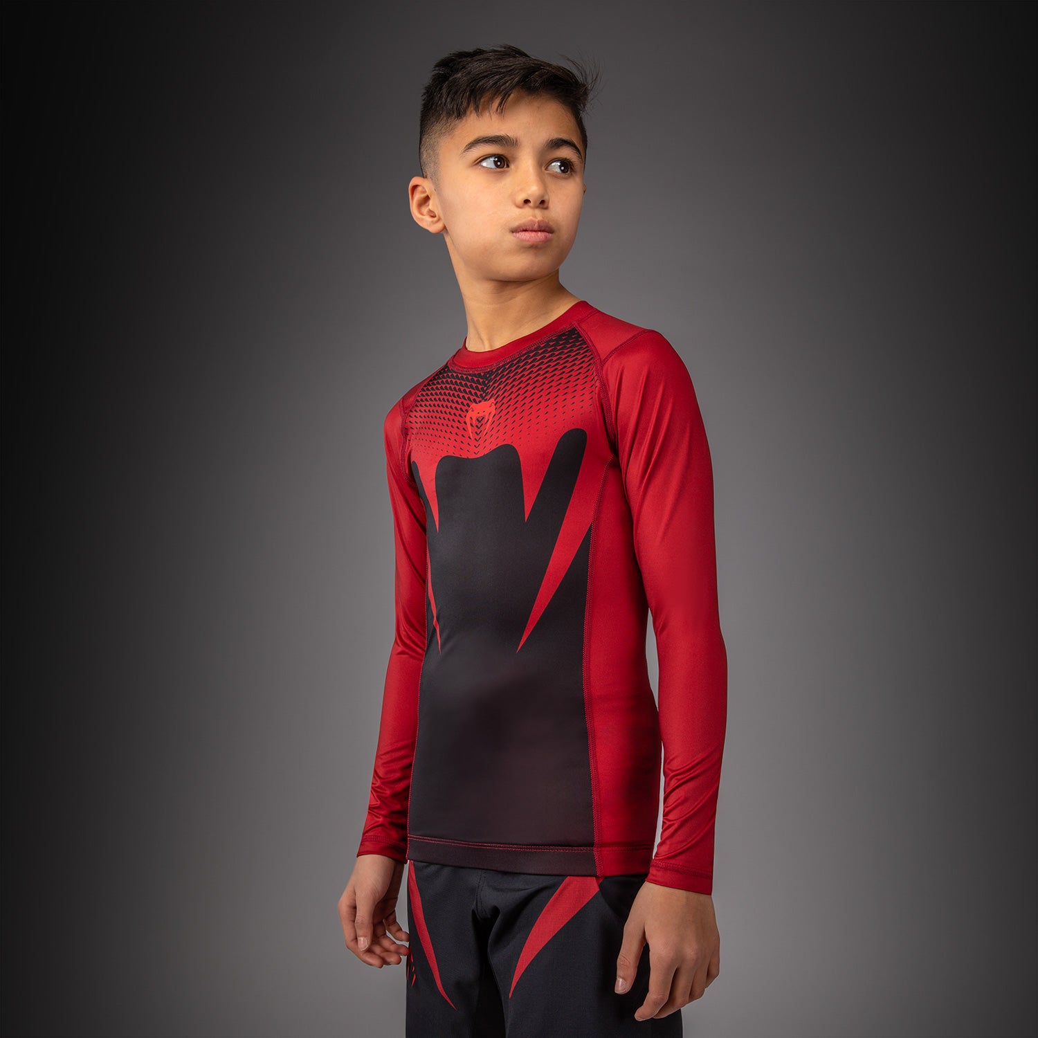 venum-attack-langarm-rashguard-f-r-kinder-schwarz-rot image 2