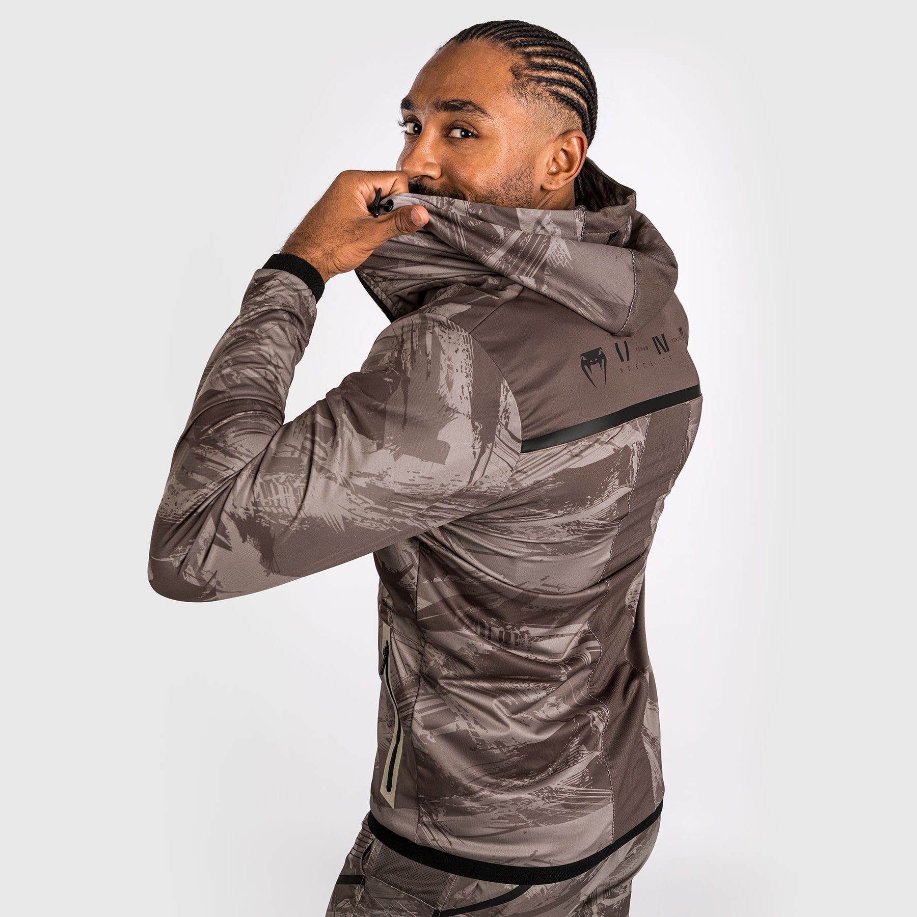 venum-electron-3-0-hoodie-herren-mit-reissverschluss-sand image 3