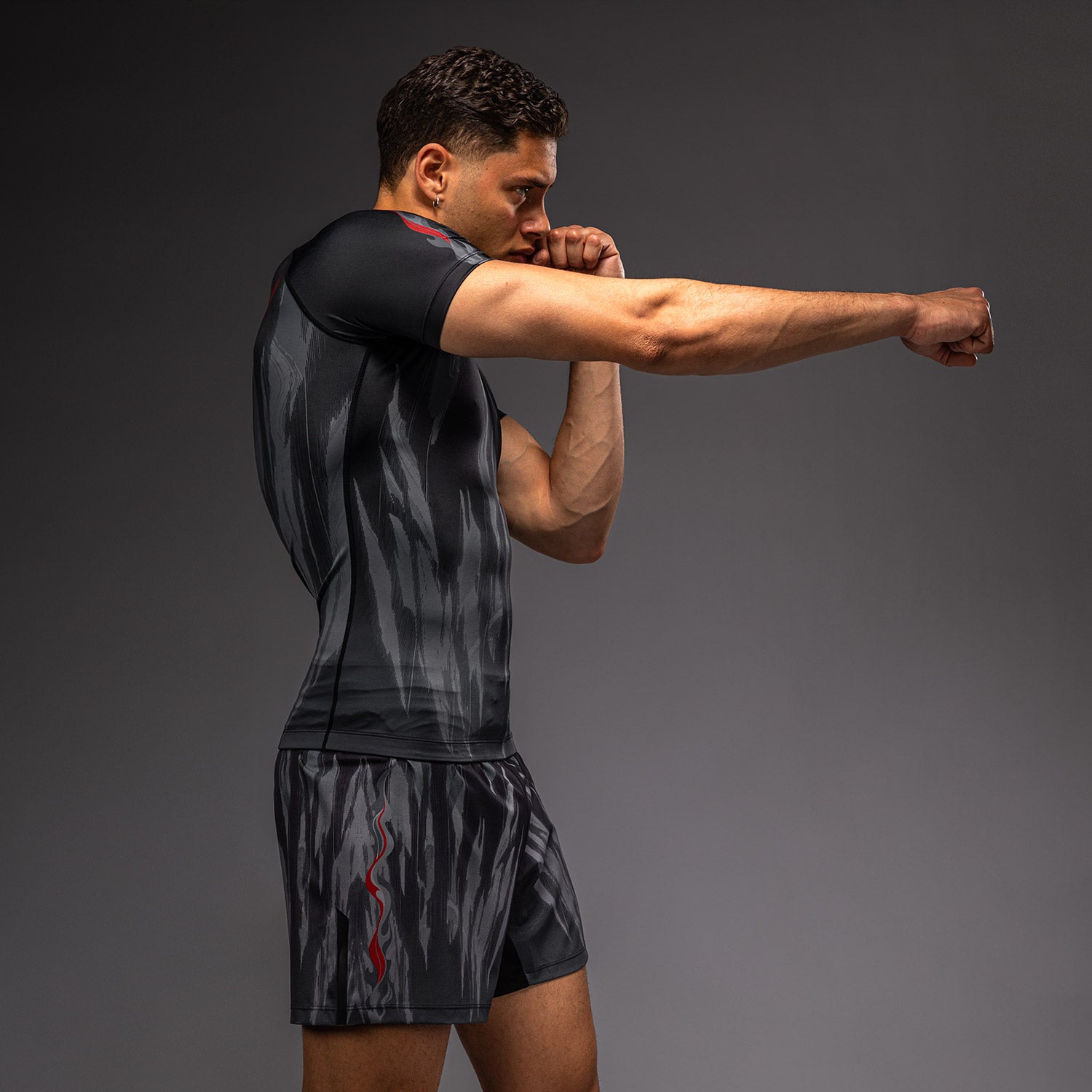 venum-demon-kurzarm-rashguard-schwarz-grau-f-r-herren image 2