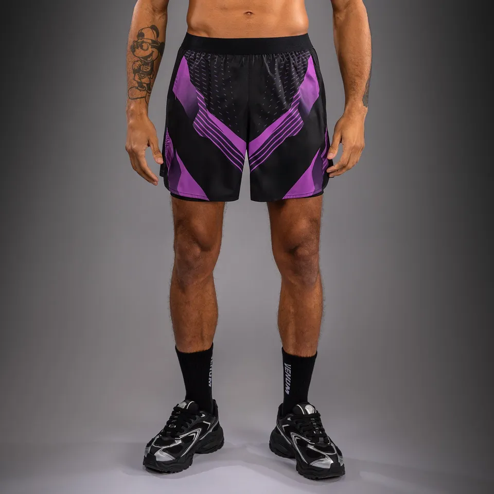 venum-no-gi-6-0-herren-trainingsshorts-2-in-1-schwarz-lila image 1