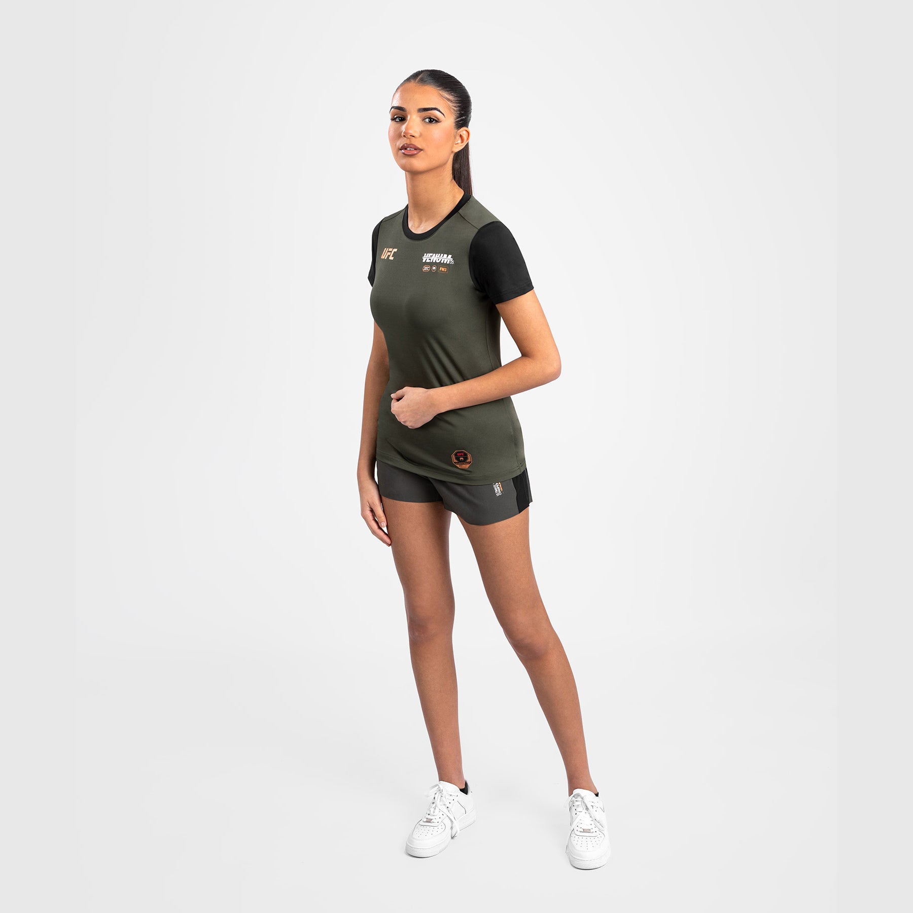 ufc-adrenaline-by-venum-fight-week-dry-tech-t-shirt-damen-khaki-bronze image 5