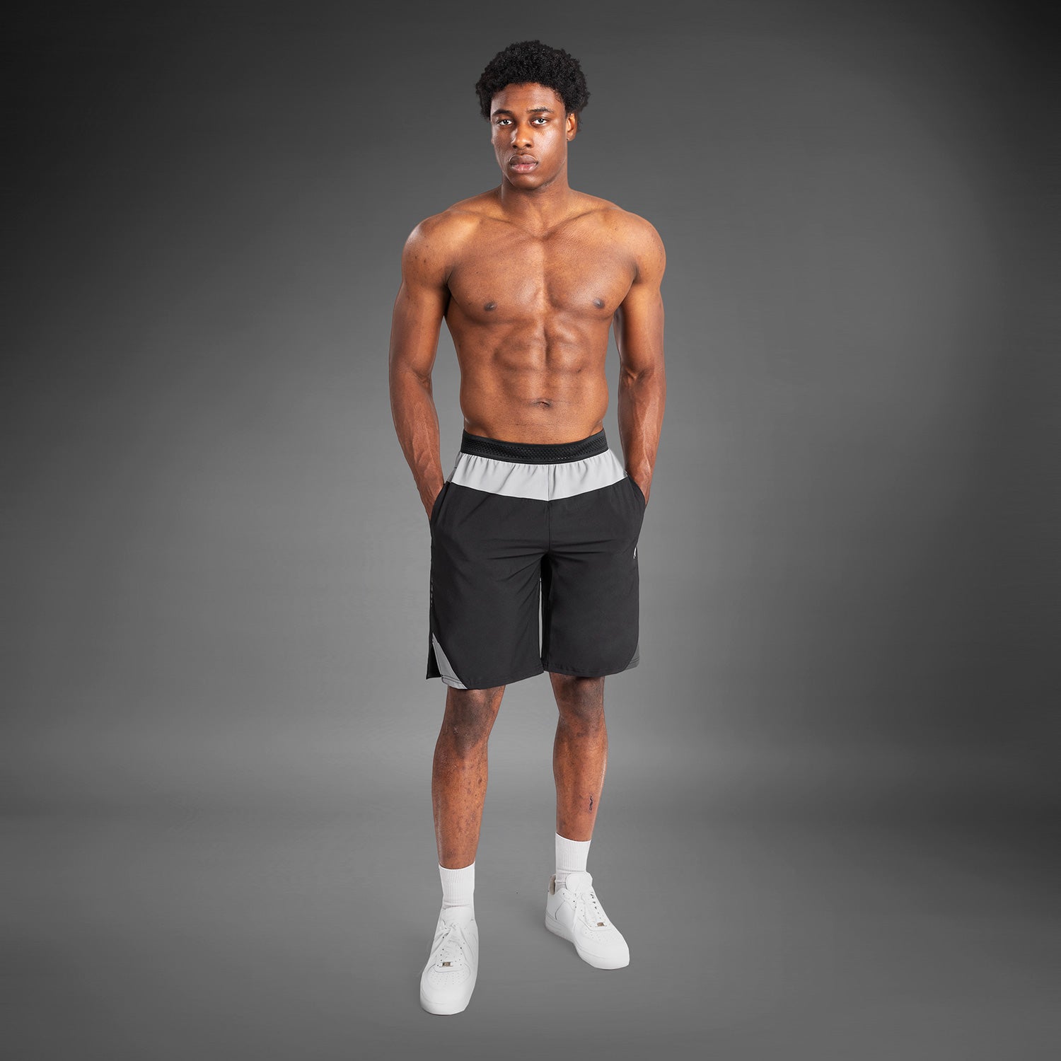 venum-tempest-herren-trainingsshorts-schwarz-grau image 2