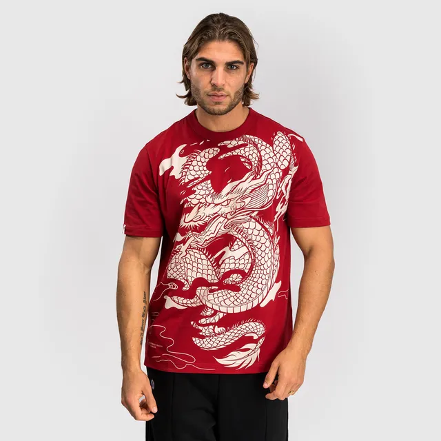 venum-dragon-s-flight-herren-t-shirt-kirschrot-cremewei image 1