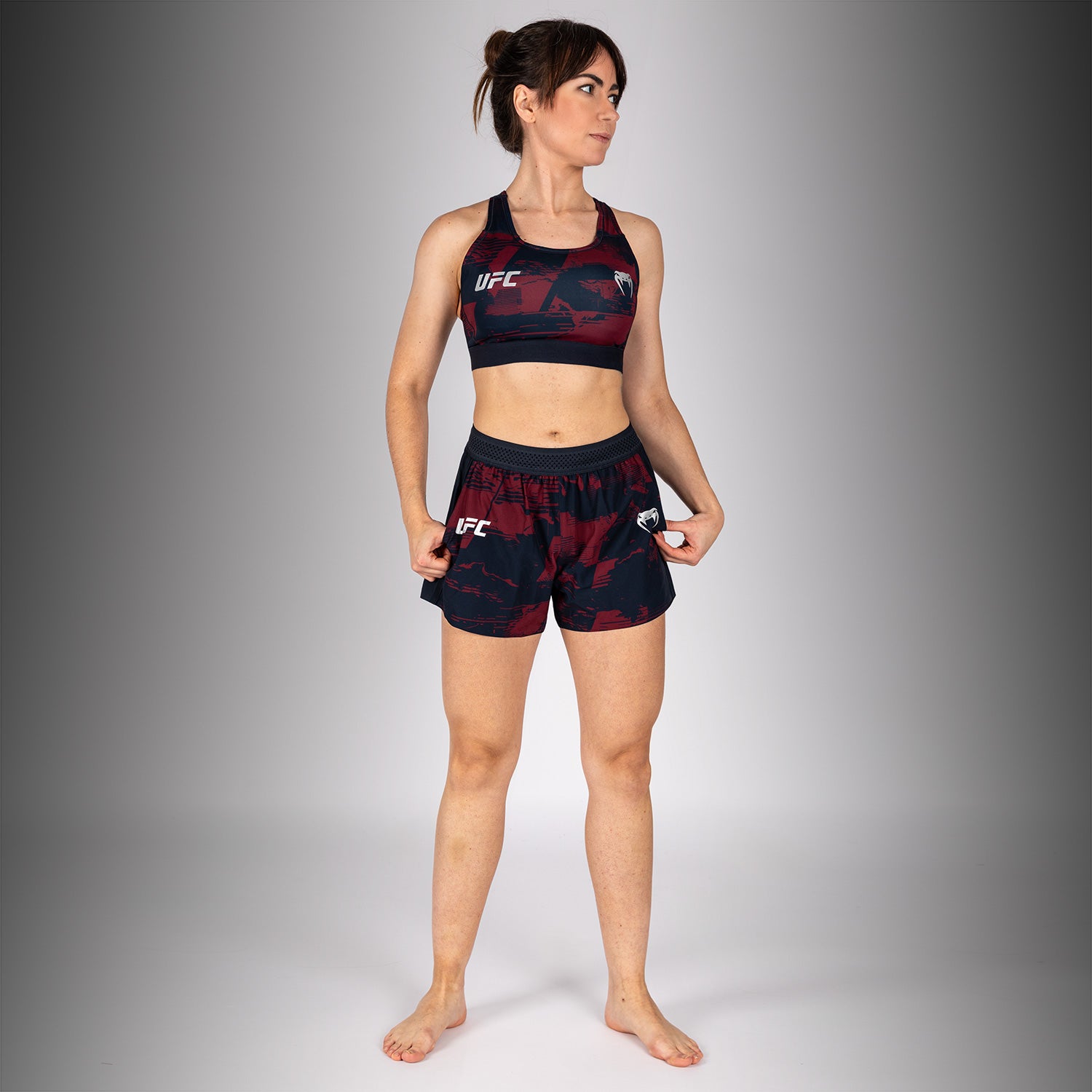 venum-ufc-zenith-authentic-fight-week-performance-short-damen-marineblau-burgund image 8