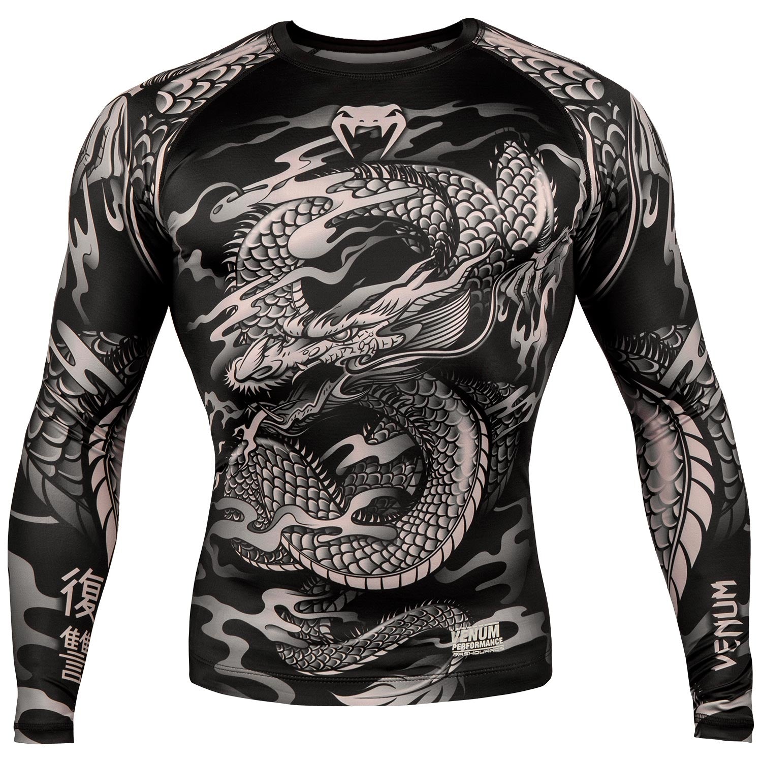 venum-dragon-s-flight-rashguard-langarm-schwarz-sand image 1
