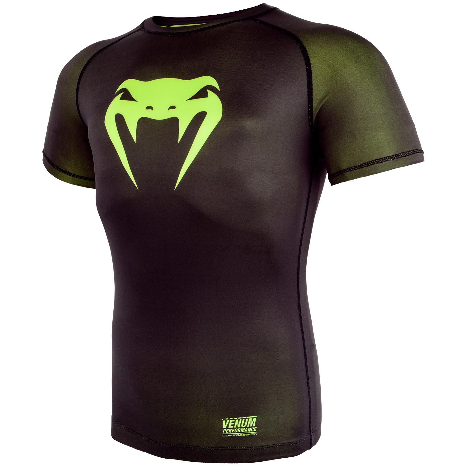 venum-contender-3-0-kompression-t-shirt-kurzarm-schwarz-neongelb image 2
