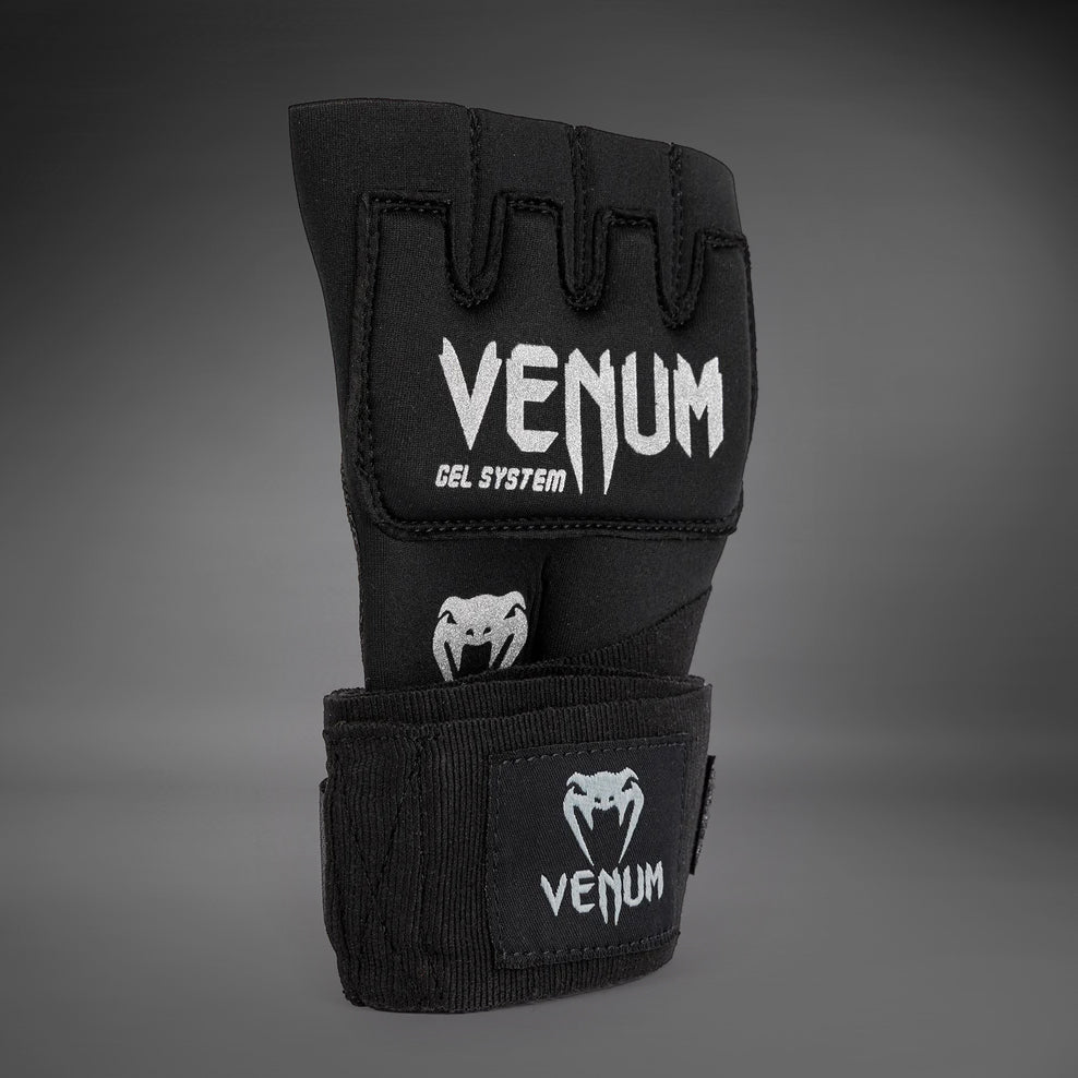 venum-gel-kontact-quick-wraps-bandagen-schwarz-silber image 2