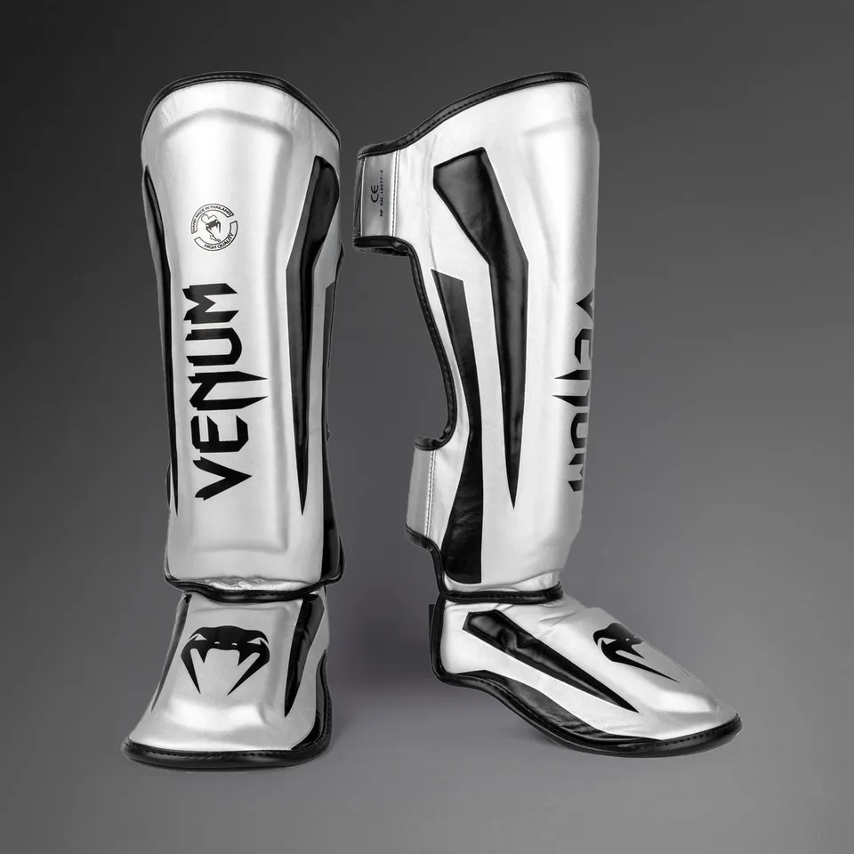 venum-elite-standup-schienbeinschoner-silber-schwarz image 1