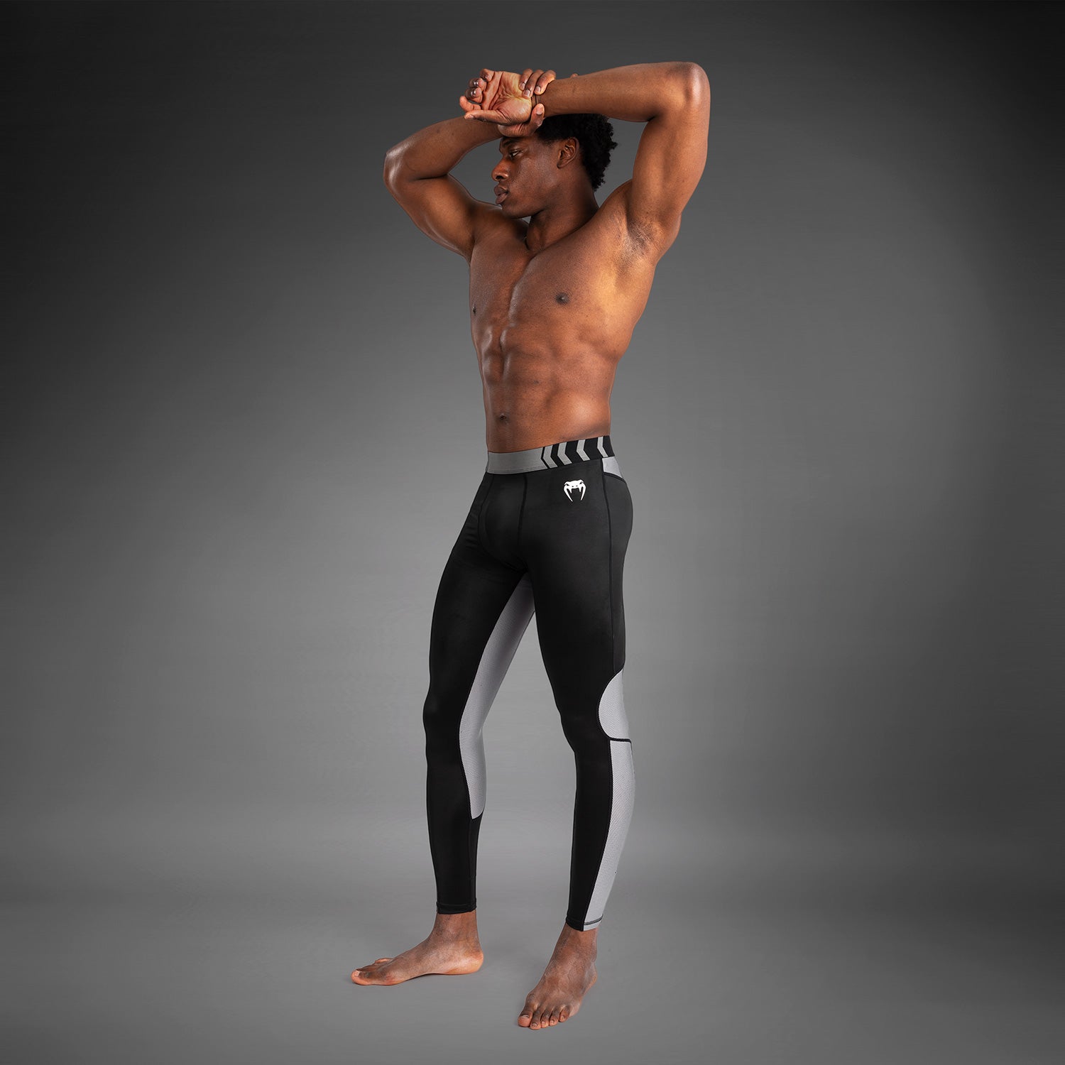 venum-tempest-herren-spats-kompressionstights-schwarz-grau image 7