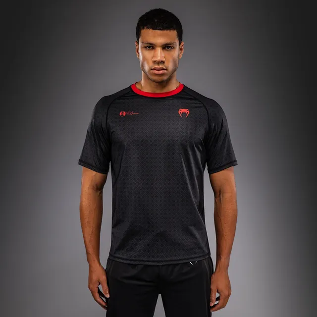 venum-x-roger-gracie-signature-dry-tech-t-shirt-schwarz-rot image 1
