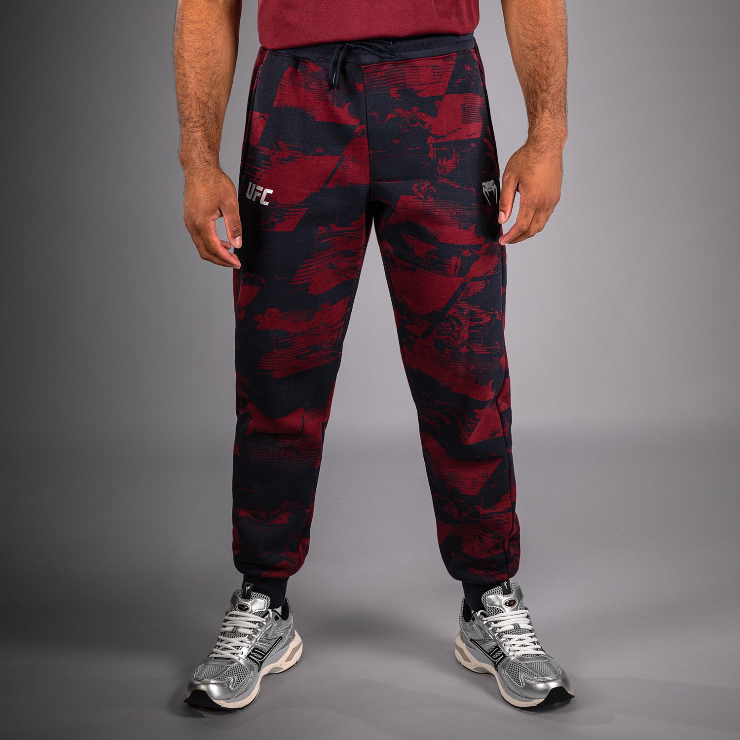 ufc-zenith-by-venum-authentic-fight-week-hose-herren-marineblau-burgunderrot-sil image 2