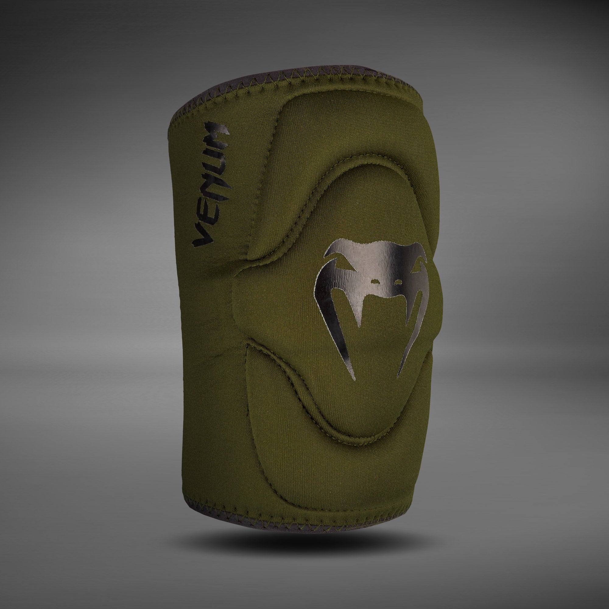 venum-kontact-gel-knieschoner-khaki-schwarz image 1