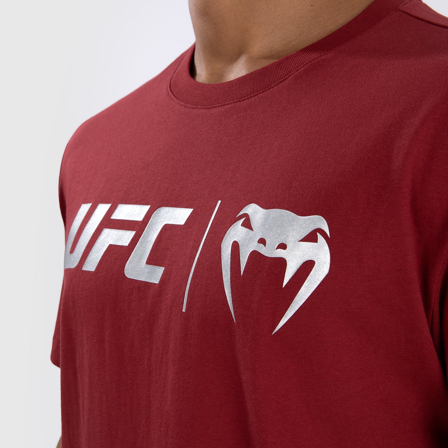 venum-ufc-classic-t-shirt-herren-rot-wei-baumwolle image 4