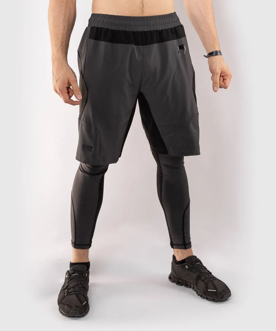 venum-g-fit-trainings-shorts-grau-schwarz image 1