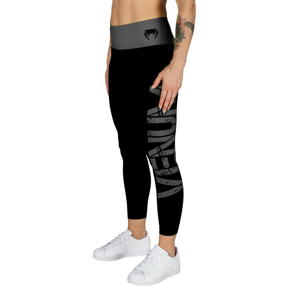 venum-power-leggings-schwarz-grau-damen-fitness-leggings image 1