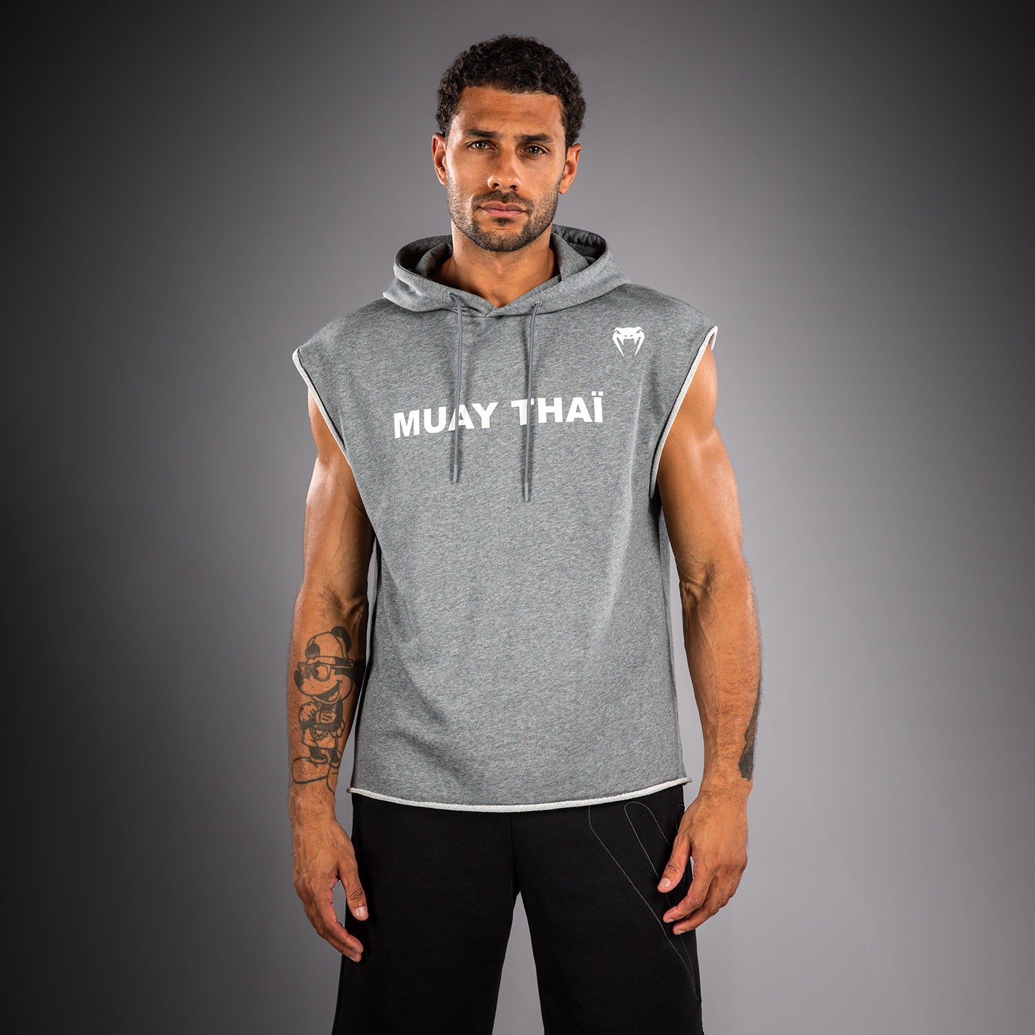 venum-muay-thai-vt-rmelloser-hoodie-herren-meliert-grau image 1
