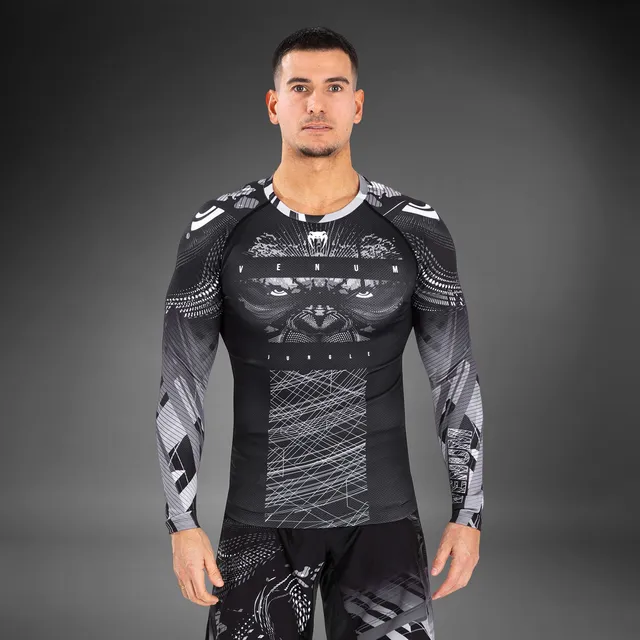 venum-gorilla-jungle-rashguard-langarm-herren-schwarz-wei image 1