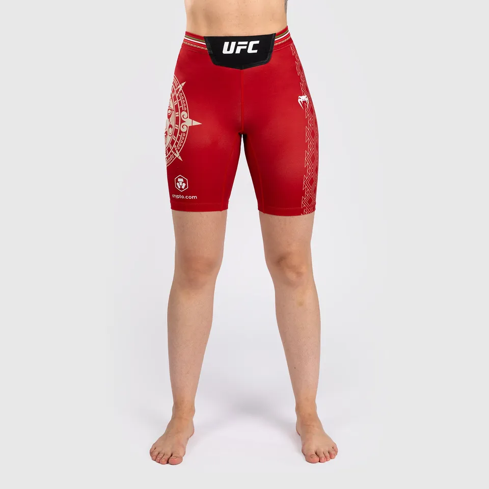 venum-noche-ufc-authentic-fight-night-vale-tudo-shorts-damen-lange-passform-rot image 1