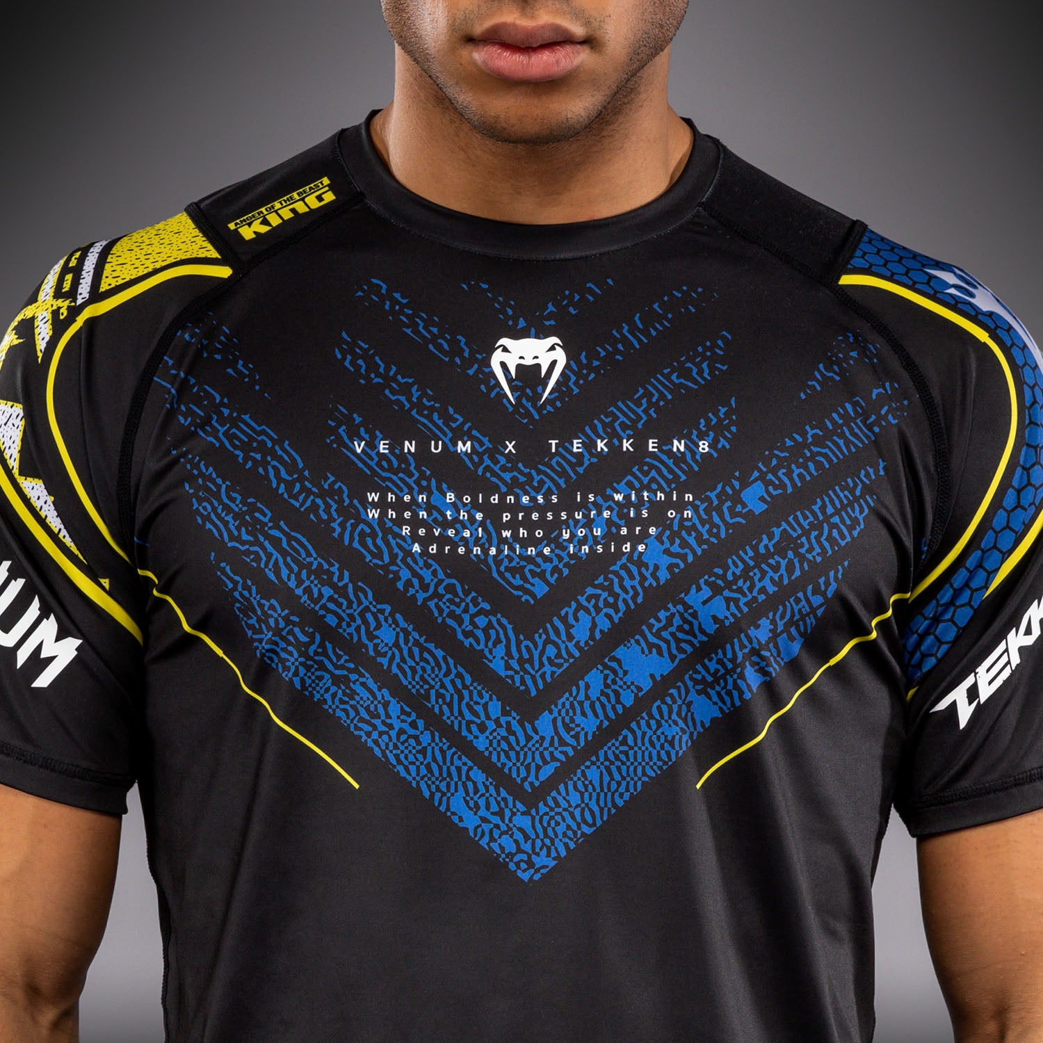 venum-x-tekken-8-dry-tech-t-shirt-king-schwarz-gelb-herren image 5