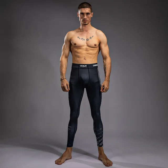venum-x-tekken-8-jin-kazama-spats-kompressionstights-herren-blau-schwarz-wei image 1