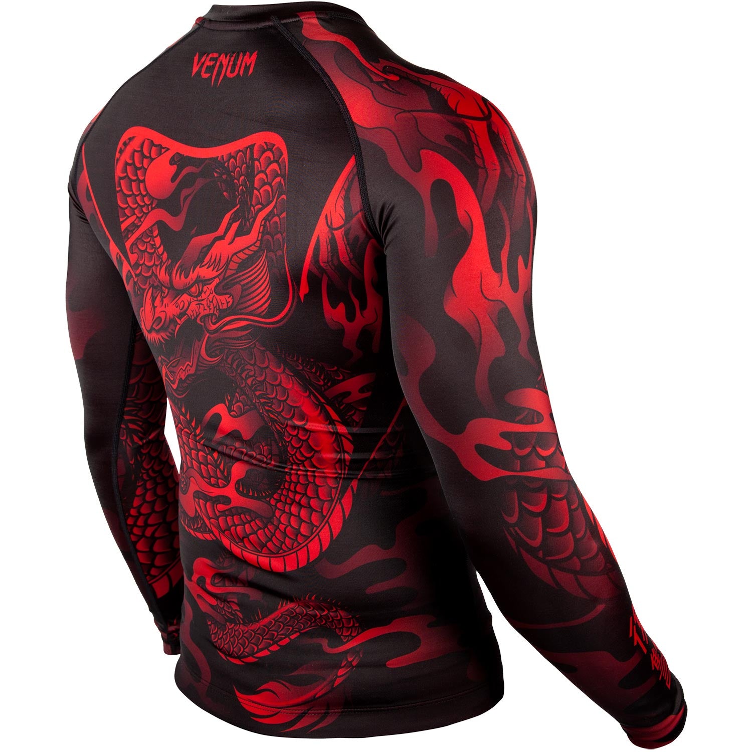 venum-dragon-s-flight-rashguard-langarm-schwarz-rot image 3