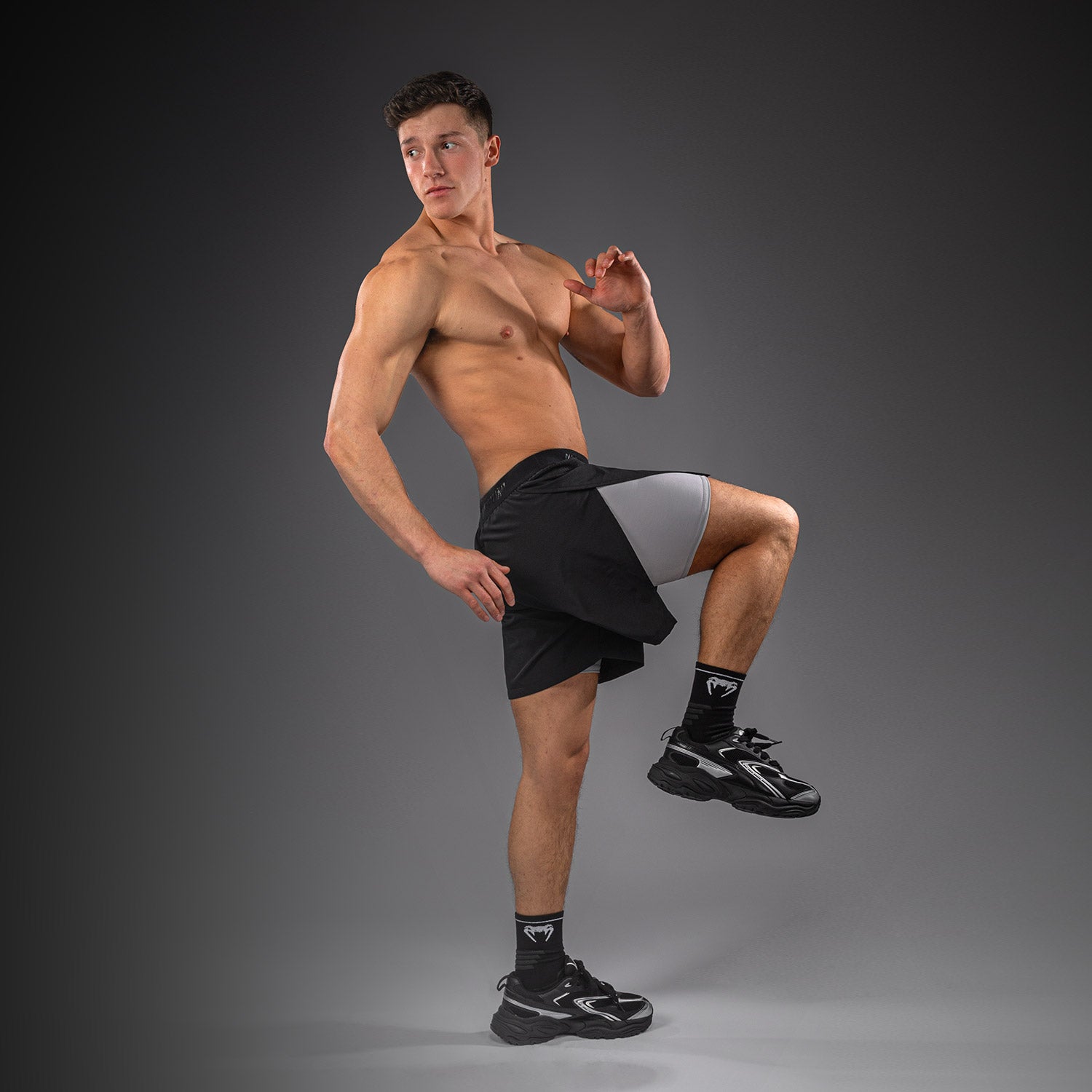 venum-lazer-hybrid-trainingsshorts-herren-schwarz-grau image 7