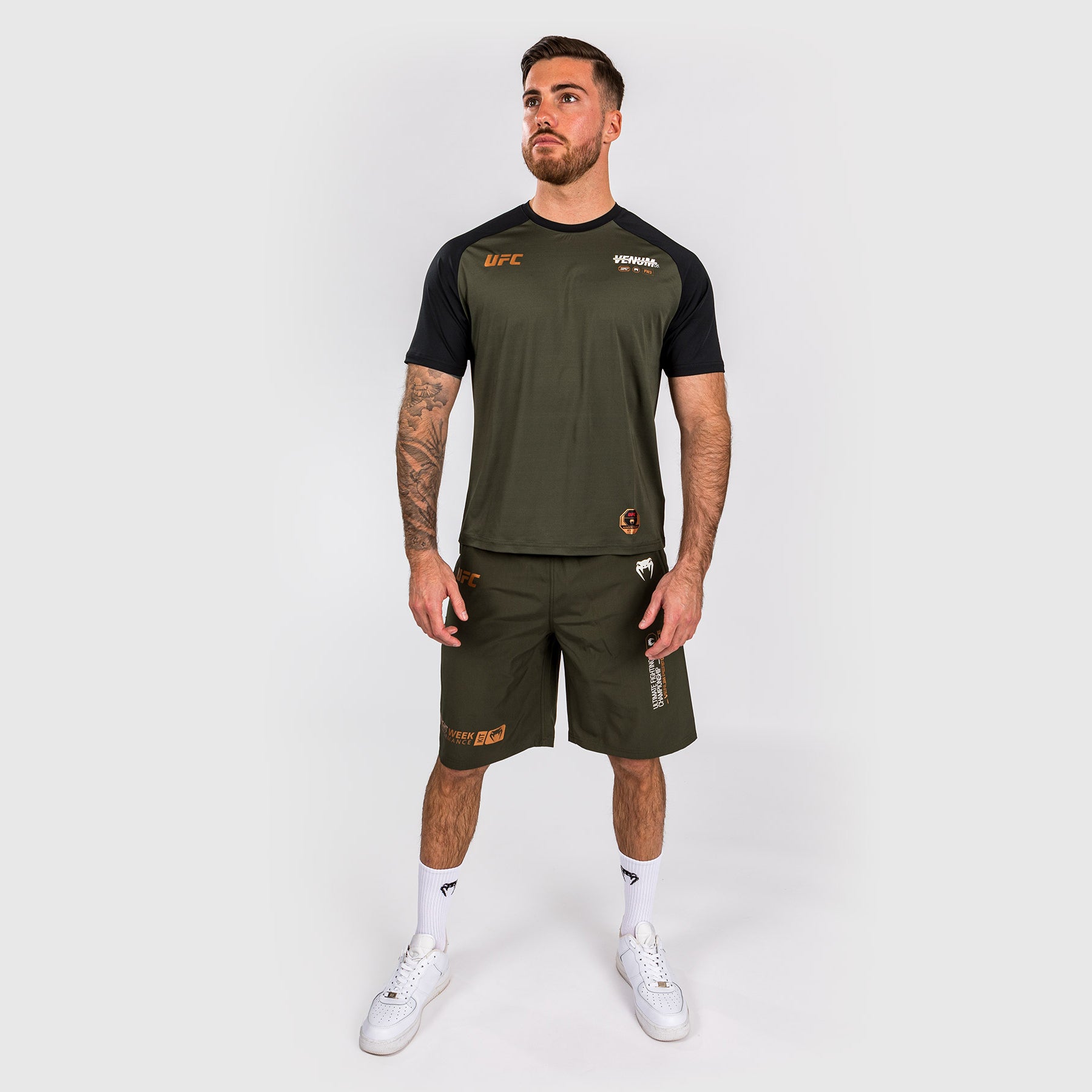 ufc-adrenaline-by-venum-fight-week-dry-tech-t-shirt-herren-khaki-bronze image 5