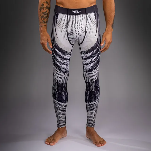 venum-galactic-3-0-spats-herren-kompressionstights-cremewei-schwarz image 1