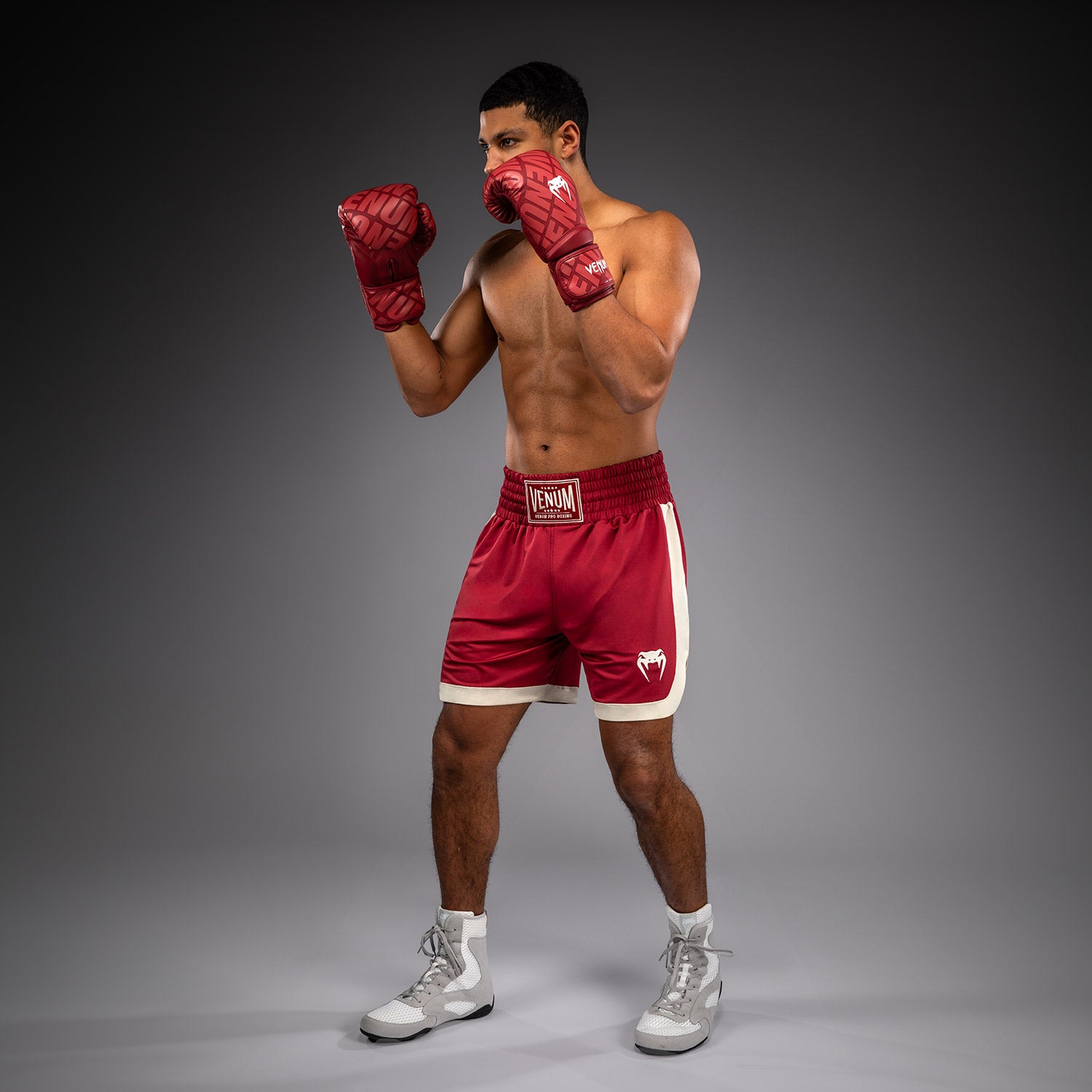 venum-classic-boxshorts-rubinrot-elfenbein image 5