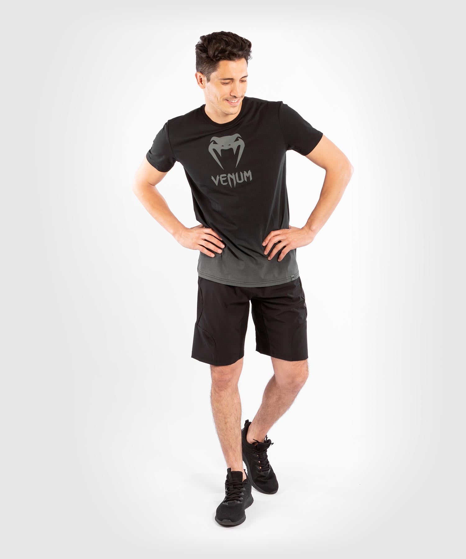 venum-classic-herren-t-shirt-schwarz-dunkelgrau image 7