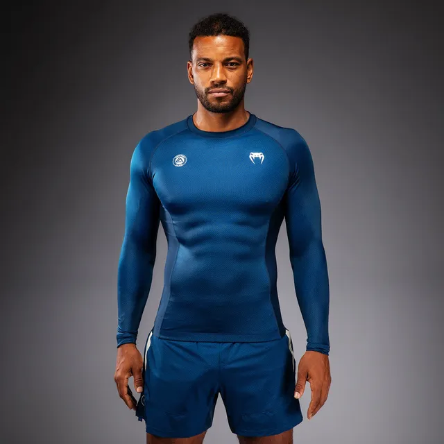 venum-x-roger-gracie-academy-rashguard-langarm-blau image 1