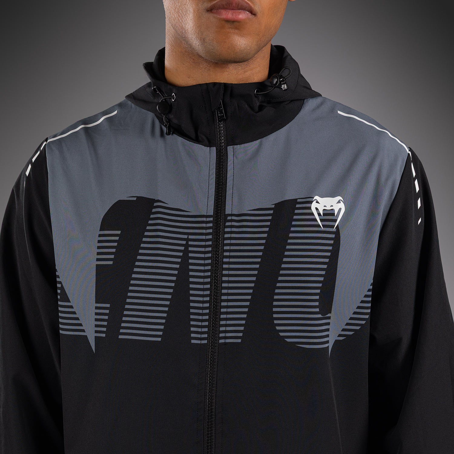 venum-adrenaline-trainingsjacke-schwarz-silbergrau image 5