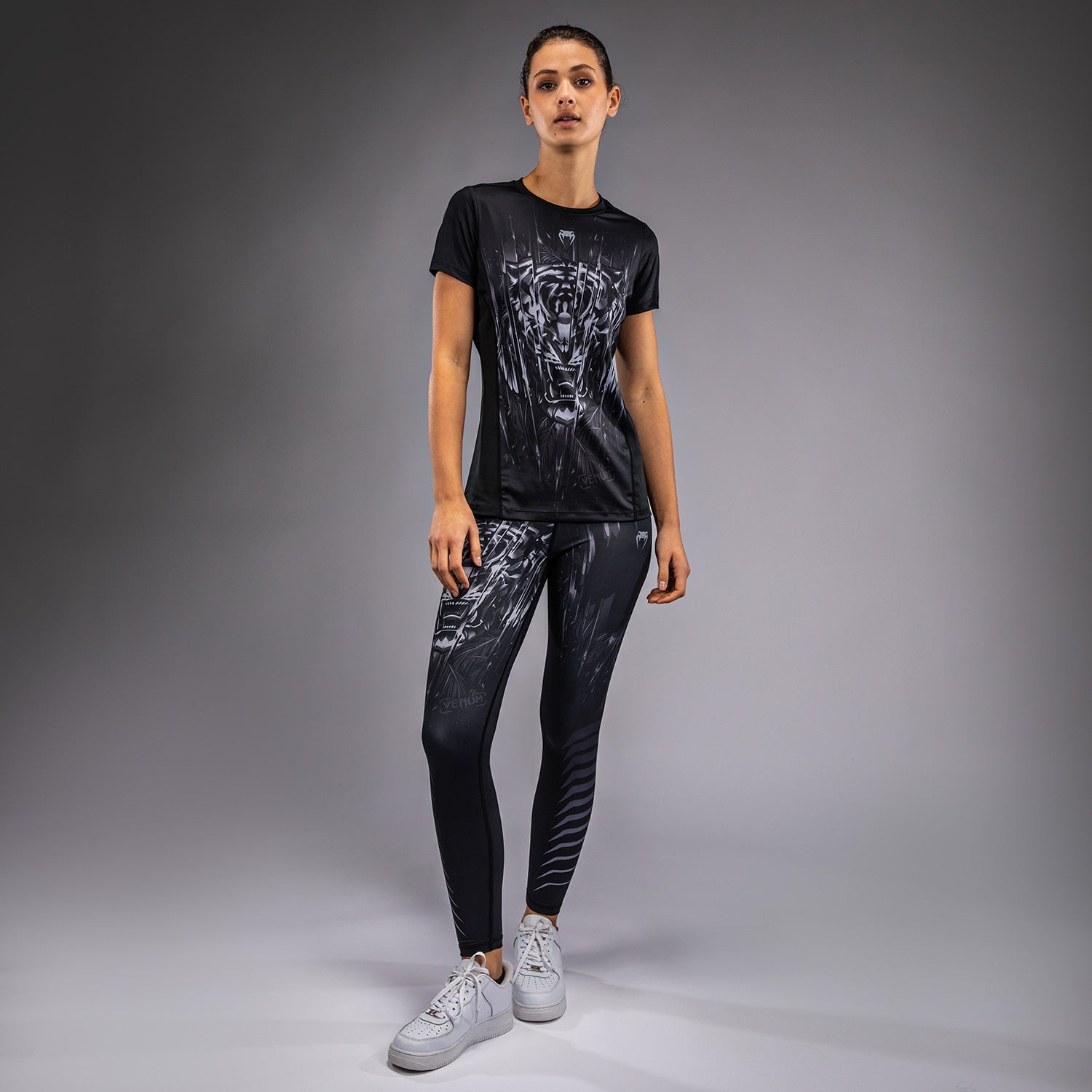 venum-tiger-damen-dry-tech-t-shirt-schwarz-silber image 3