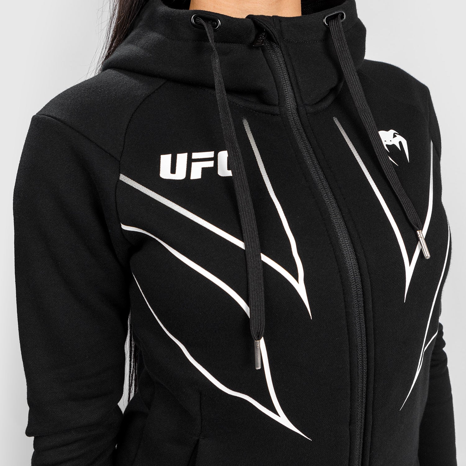 ufc-venum-fight-night-2-0-replica-damen-full-zip-hoodie-schwarz image 7