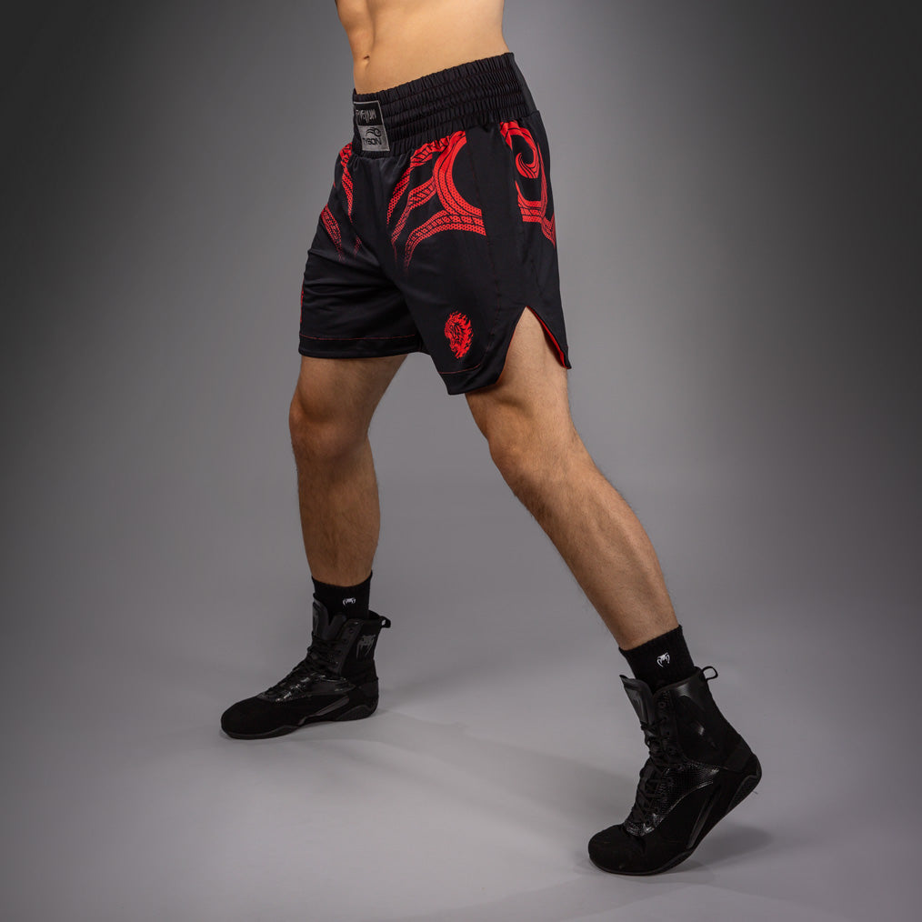 venum-x-mike-tyson-tiger-boxshorts-herren-tiefschwarz-intensivrot image 2