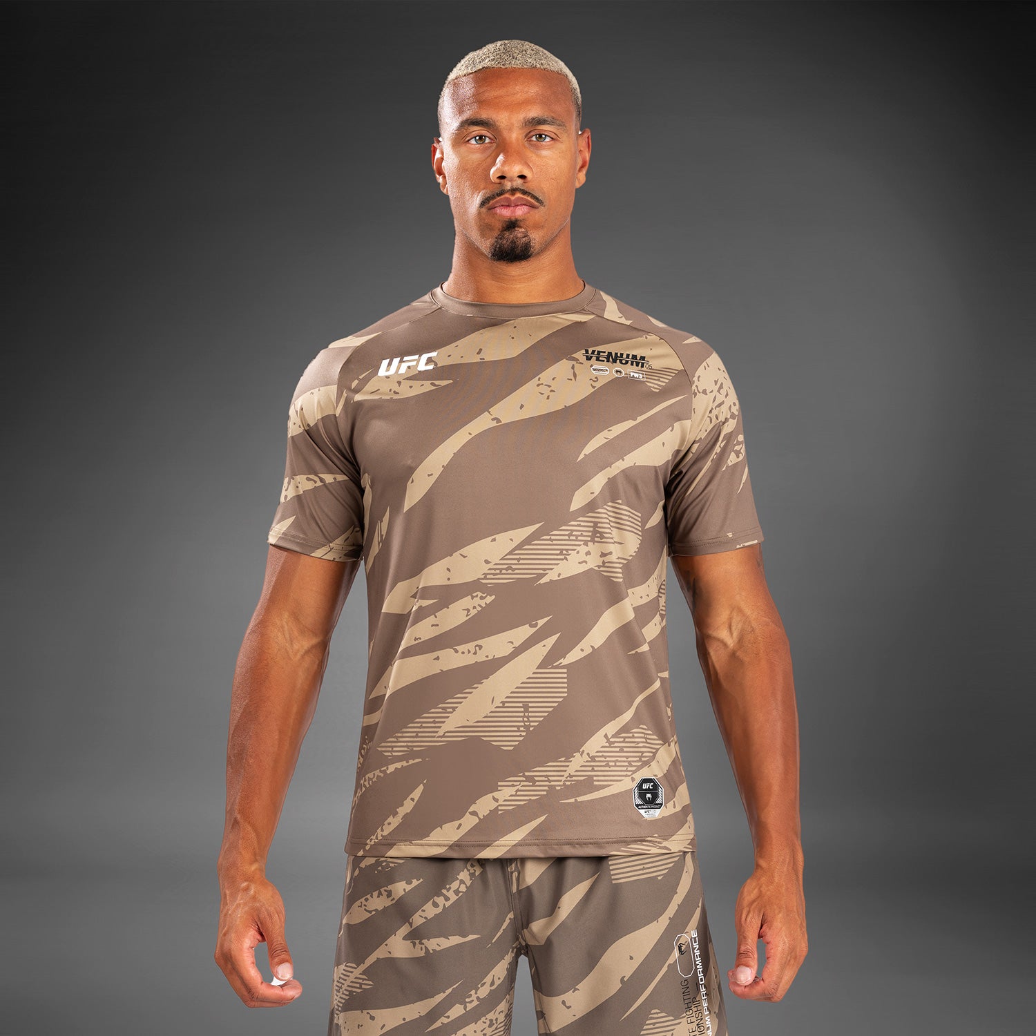 ufc-adrenaline-by-venum-fight-week-herren-dry-tech-t-shirt-desert-camo image 1