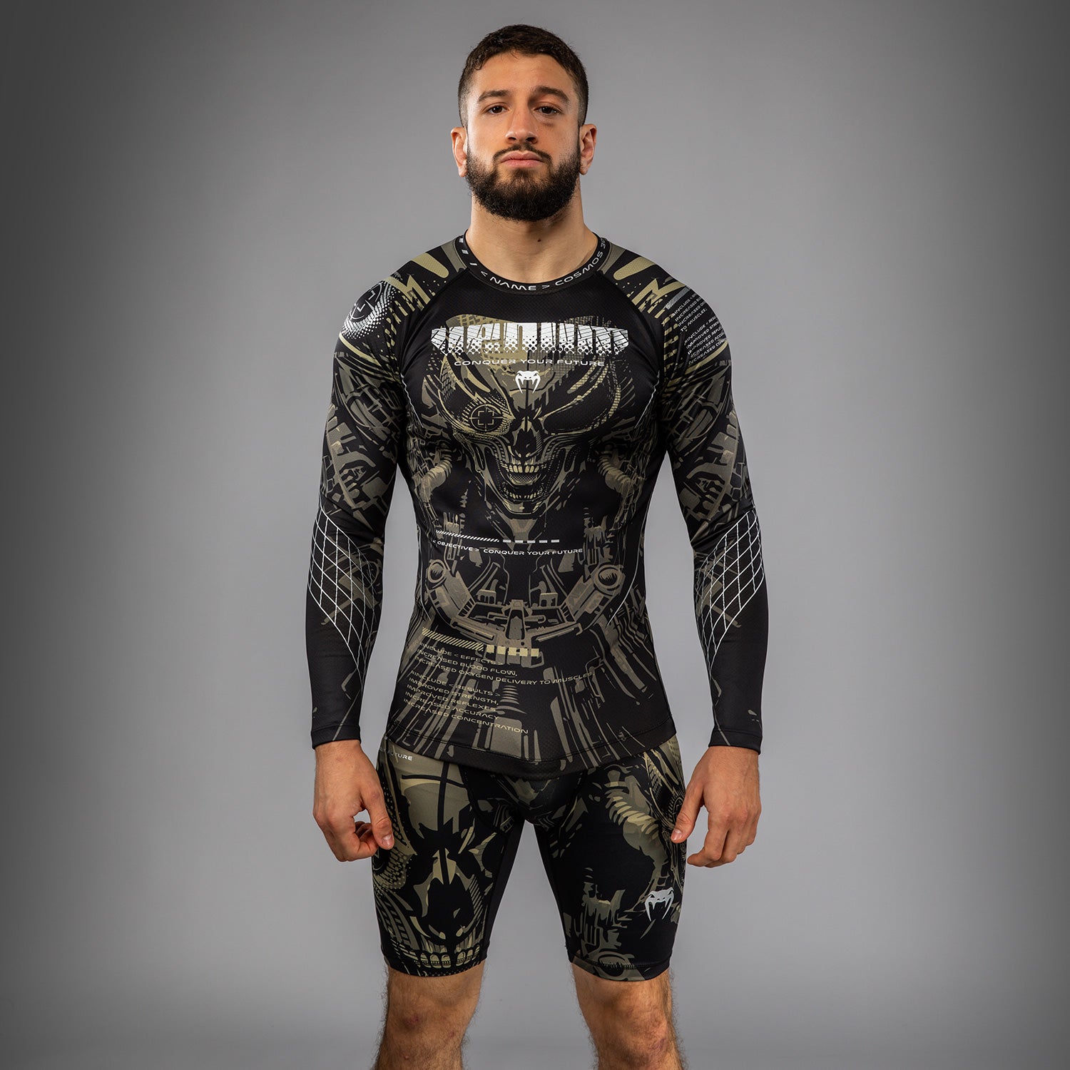 venum-invader-langarm-rashguard-schwarz-sand image 1