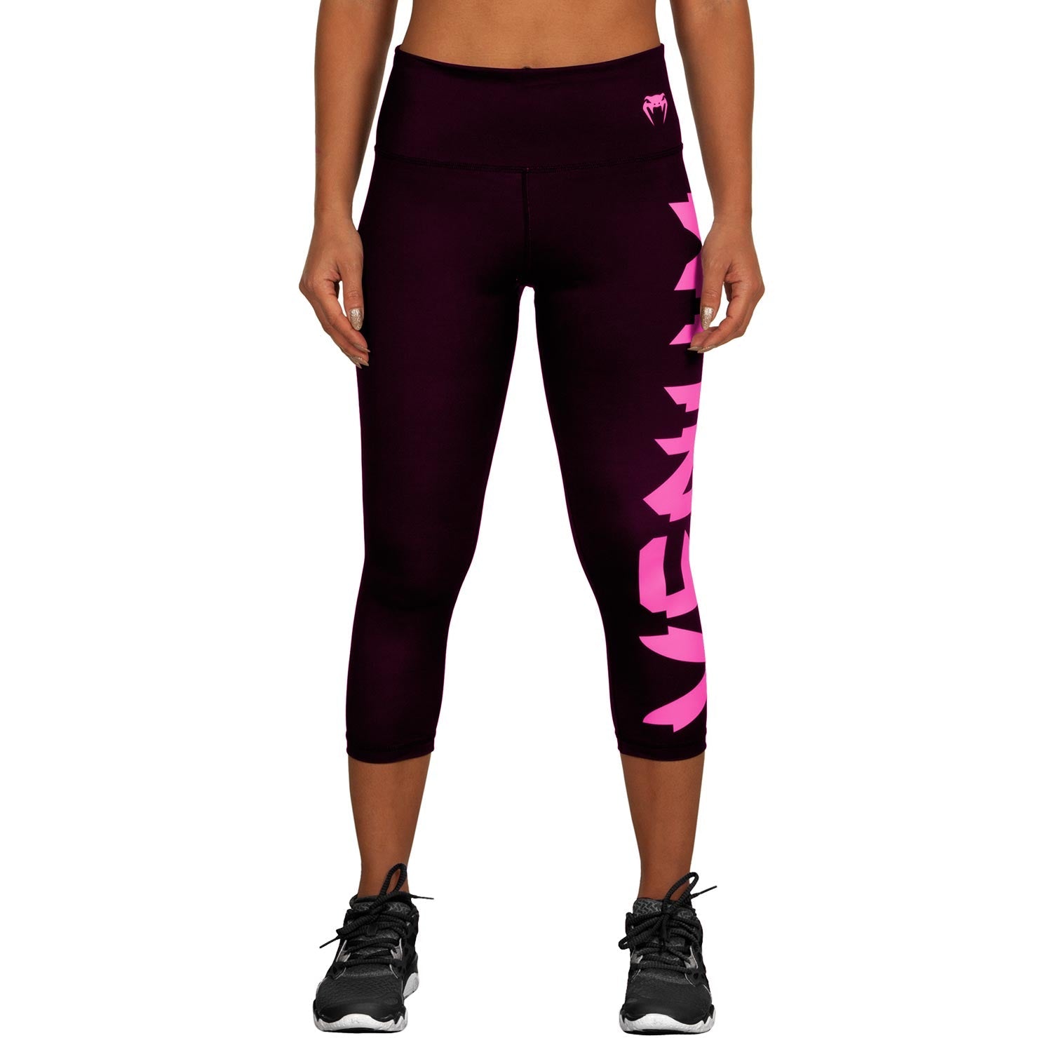 venum-giant-kurze-leggings-schwarz-neonrosa image 2