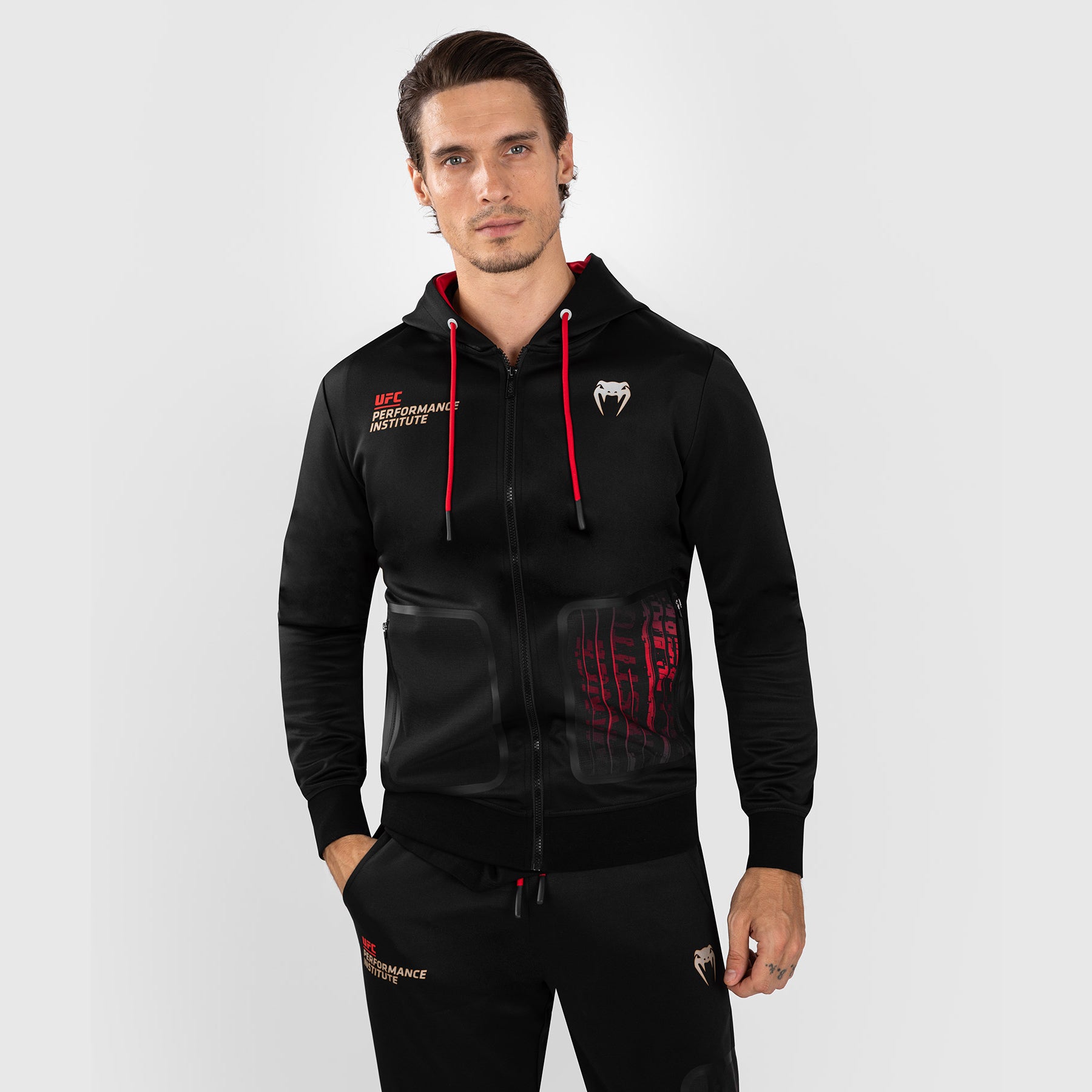 ufc-venum-performance-institute-2-0-herren-zip-hoodie-schwarz-rot image 4