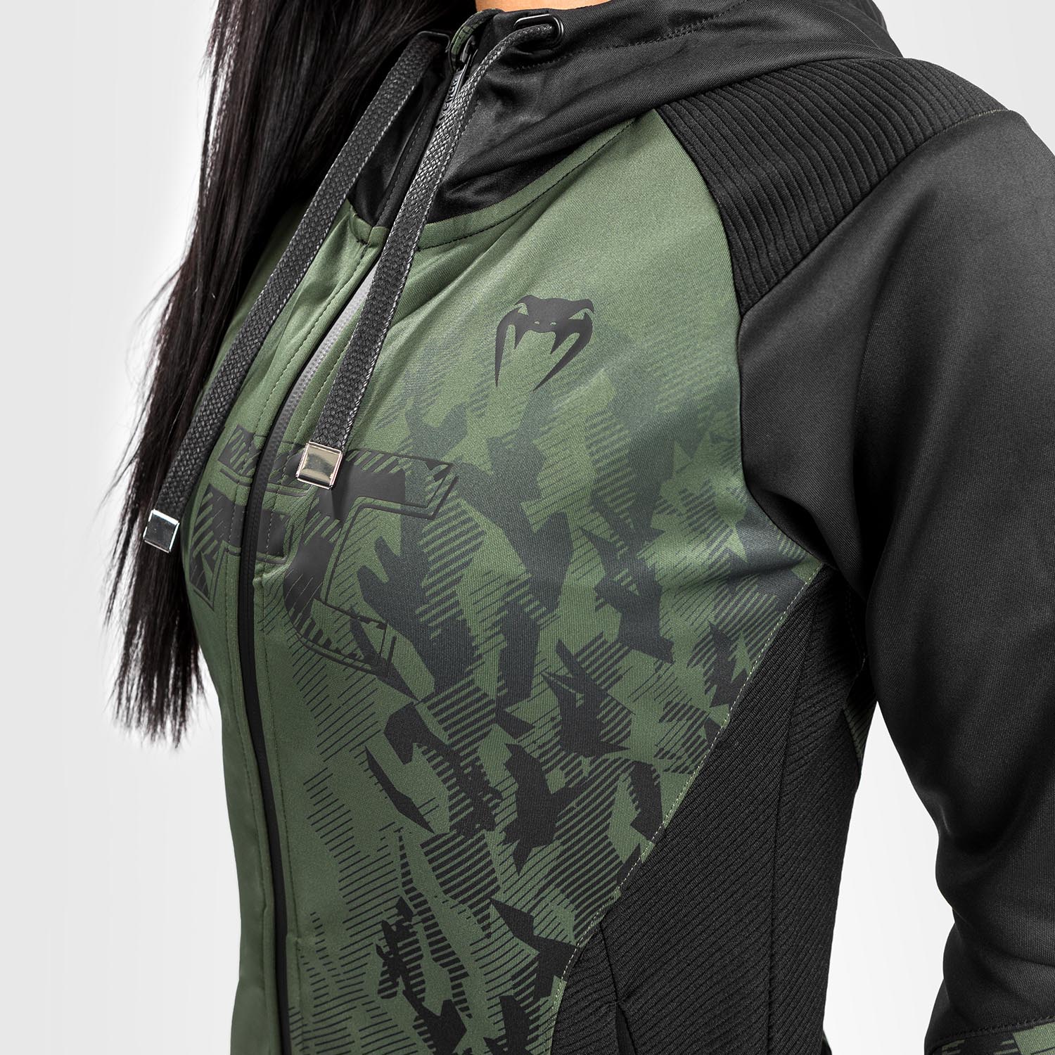 ufc-venum-authentic-fight-week-damen-hoodie-mit-rei-verschluss-khaki image 6