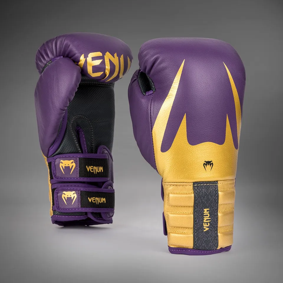 venum-reverso-boxhandschuhe-dunkellila-gold-leder image 1