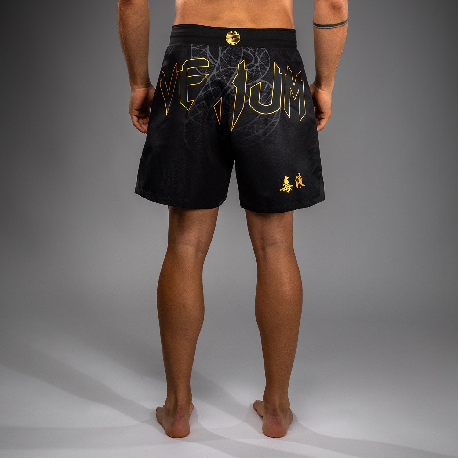 venum-serpenti-fight-shorts-herren-schwarz-silber-gold image 3
