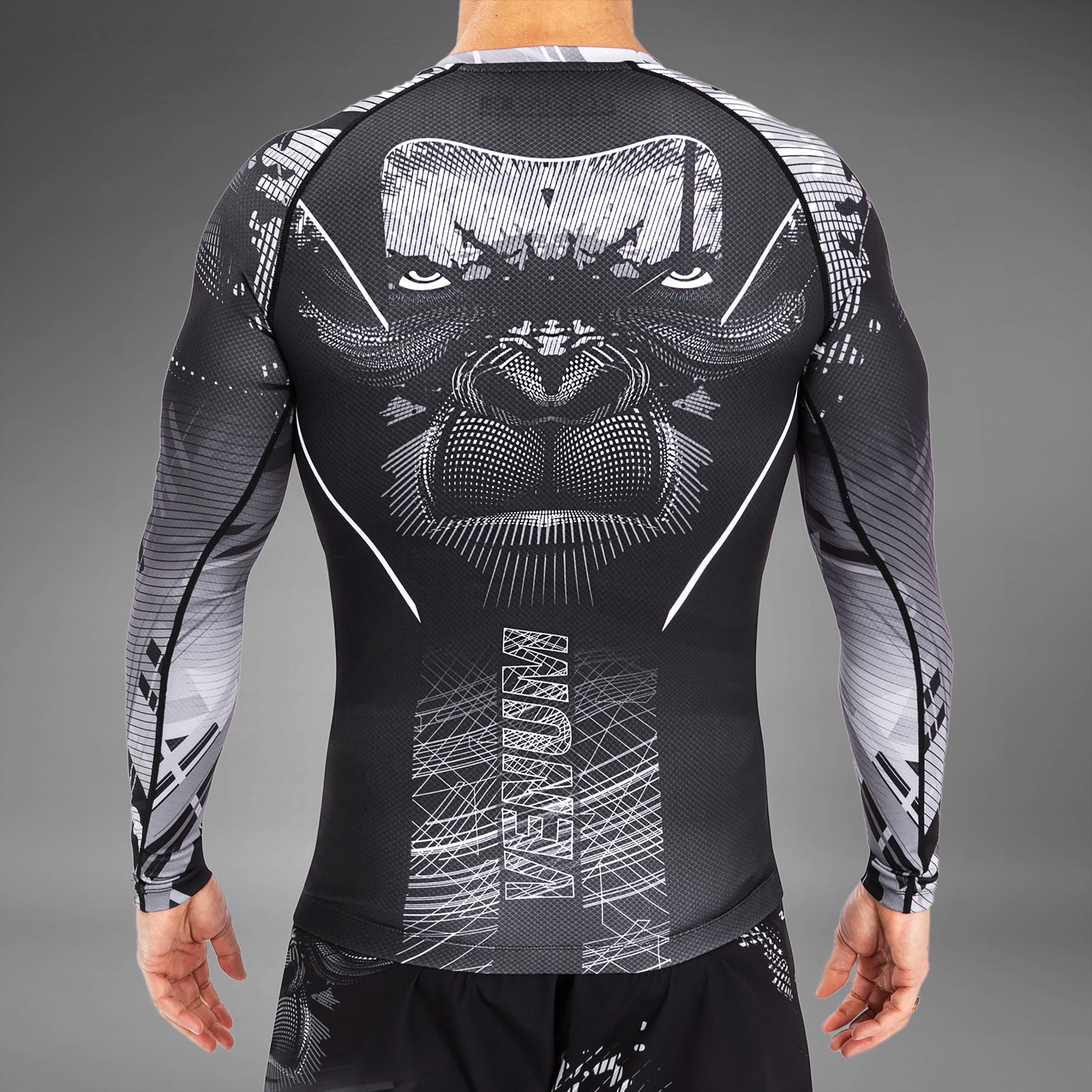 venum-gorilla-jungle-rashguard-langarm-herren-schwarz-wei image 5