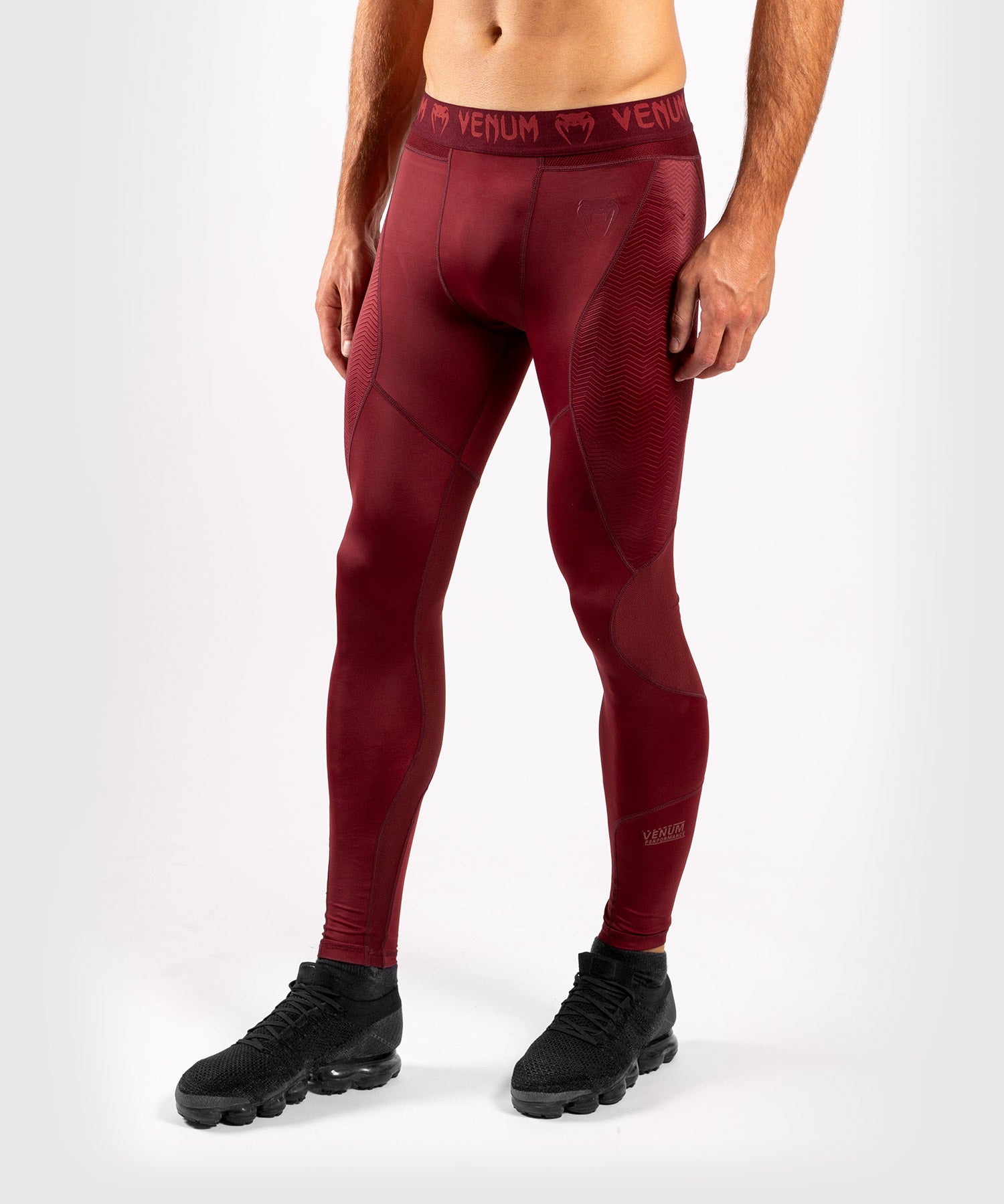 venum-g-fit-spats-kompressionshose-burgundrot image 2