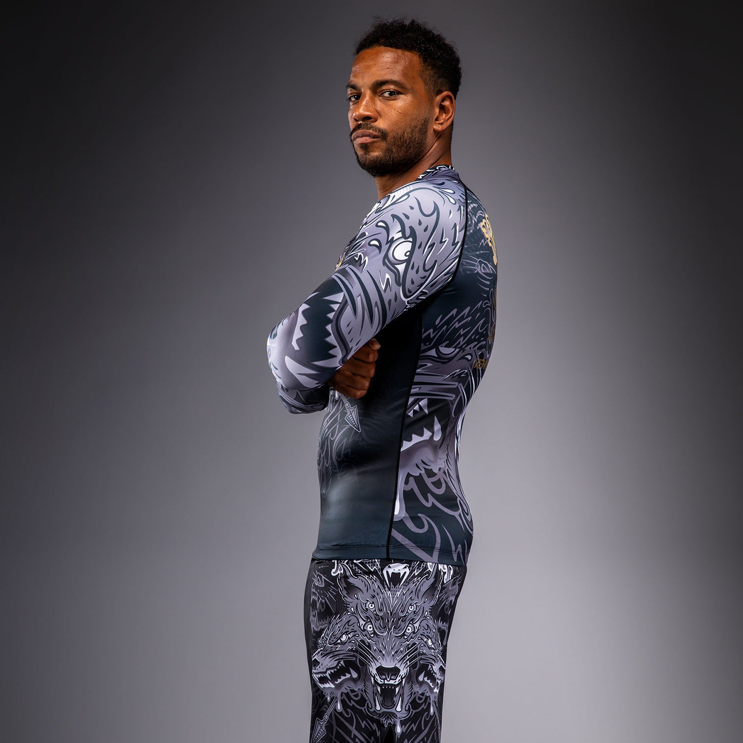 venum-wolf-atak-langarm-rashguard-schwarz-grau image 4