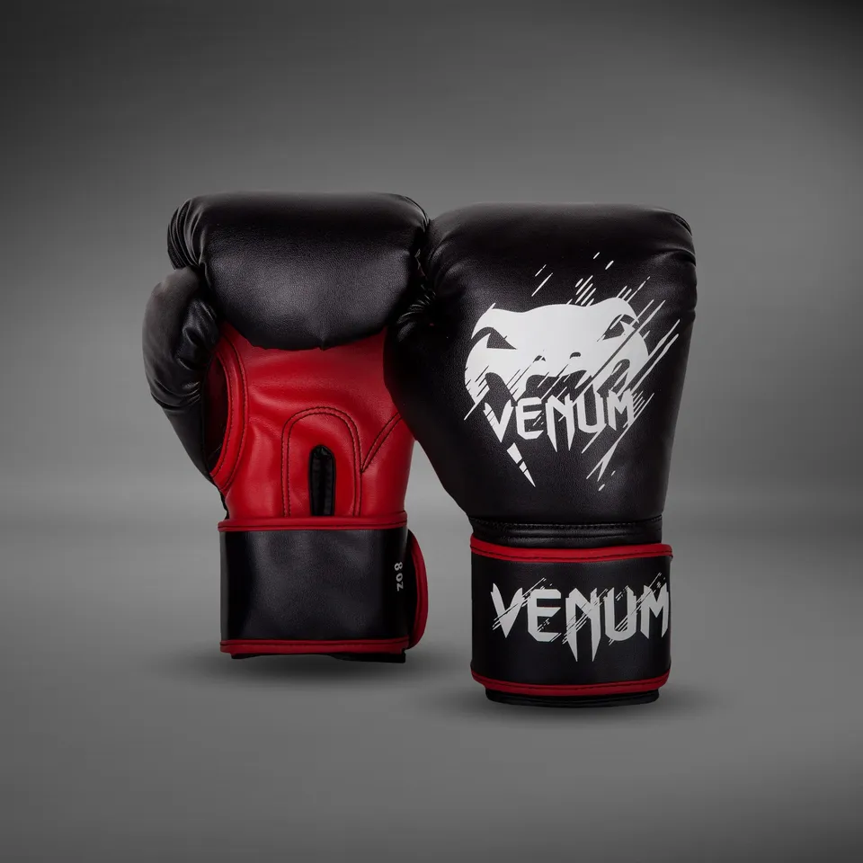 venum-contender-kids-boxhandschuhe-schwarz-rot image 1