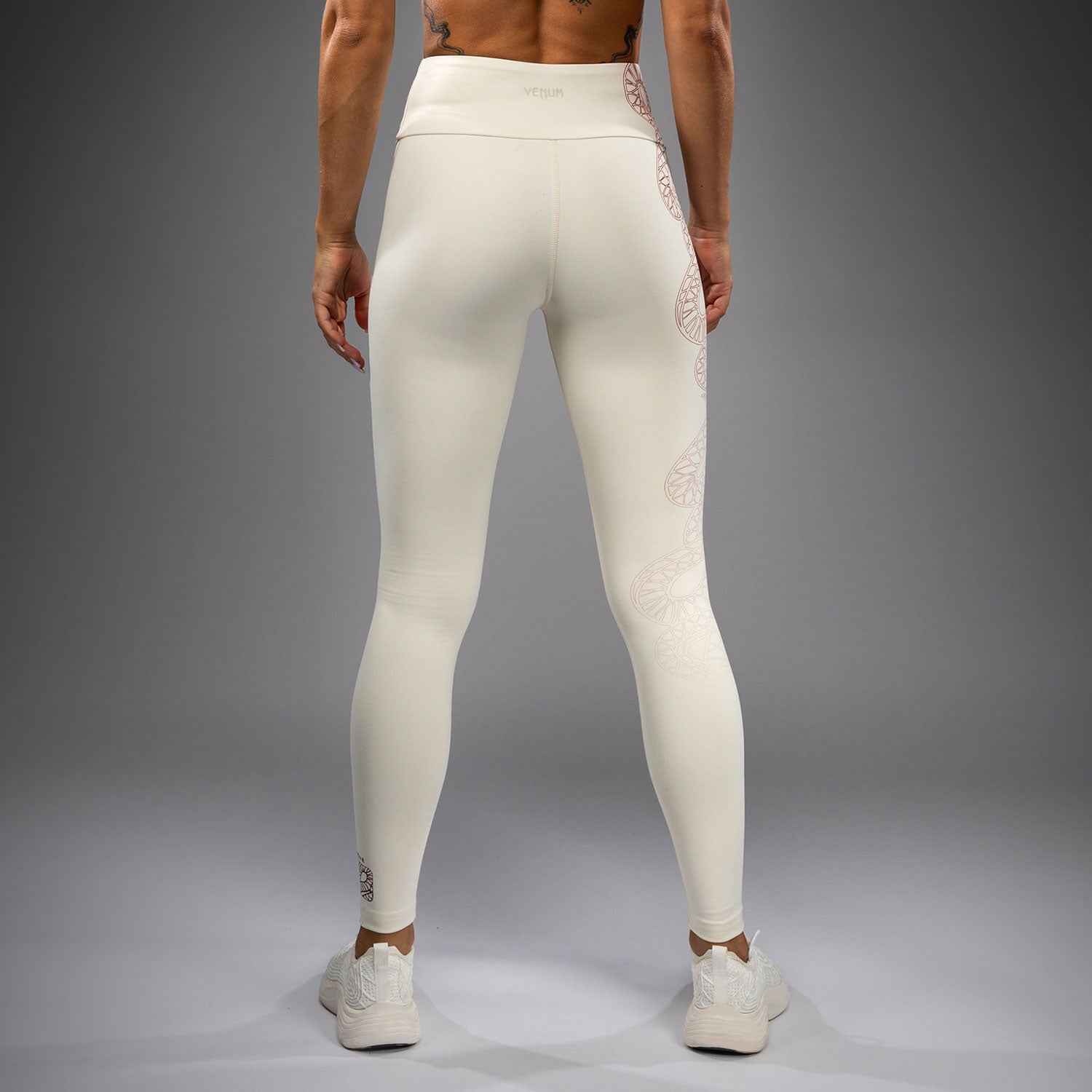 venum-serpenti-damen-leggings-high-rise-elfenbein-burgunder image 3